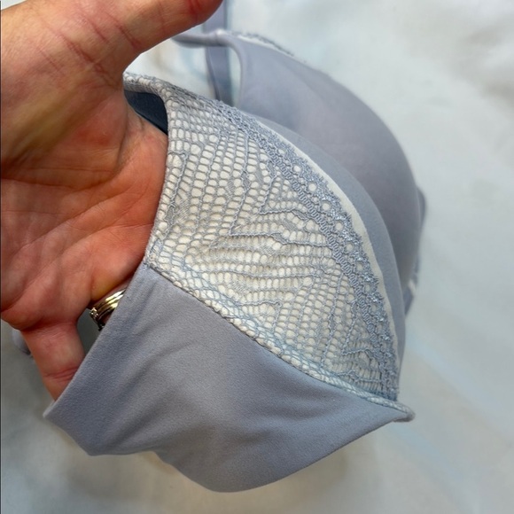 VS Body by Victoria, lined perfect coverage, periwinkle blue & lace, Size 34DD - Picture 12 of 14